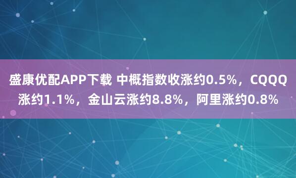 盛康优配APP下载 中概指数收涨约0.5%，CQQQ涨约1.1%，金山云涨约8.8%，阿里涨约0.8%